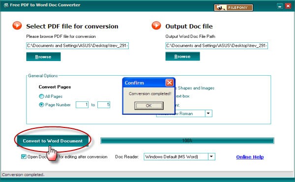 online free pdf to word doc converter